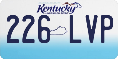 KY license plate 226LVP