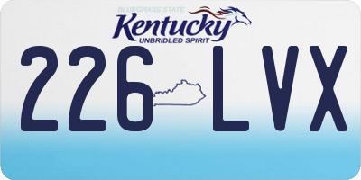 KY license plate 226LVX