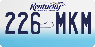KY license plate 226MKM