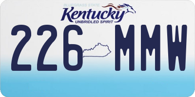 KY license plate 226MMW