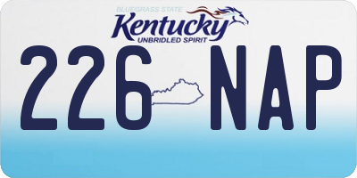 KY license plate 226NAP