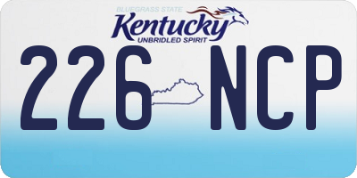 KY license plate 226NCP