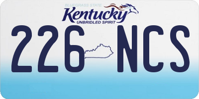 KY license plate 226NCS