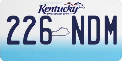 KY license plate 226NDM