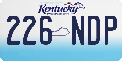 KY license plate 226NDP