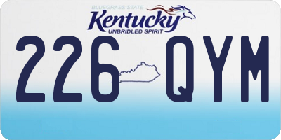 KY license plate 226QYM