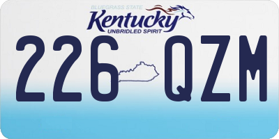 KY license plate 226QZM