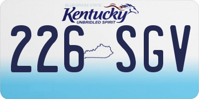 KY license plate 226SGV
