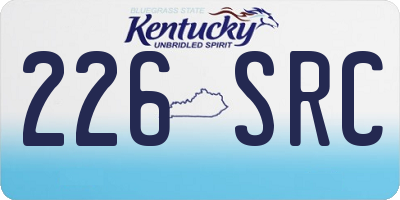 KY license plate 226SRC