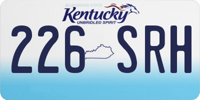 KY license plate 226SRH