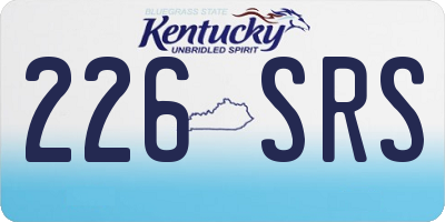 KY license plate 226SRS