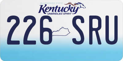 KY license plate 226SRU