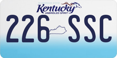 KY license plate 226SSC