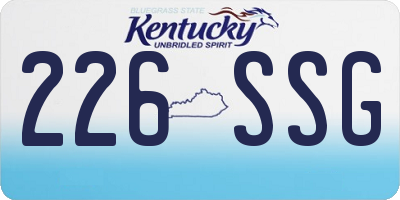 KY license plate 226SSG