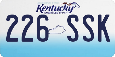 KY license plate 226SSK