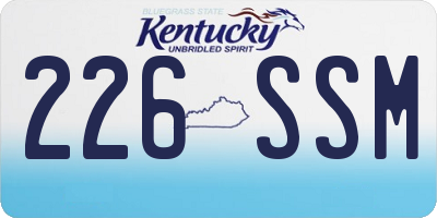 KY license plate 226SSM