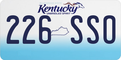 KY license plate 226SSO