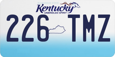 KY license plate 226TMZ
