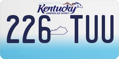 KY license plate 226TUU