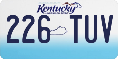 KY license plate 226TUV