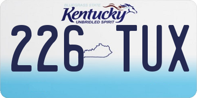 KY license plate 226TUX