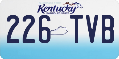KY license plate 226TVB