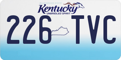 KY license plate 226TVC