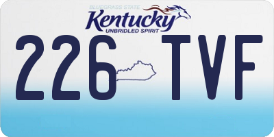 KY license plate 226TVF