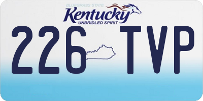 KY license plate 226TVP