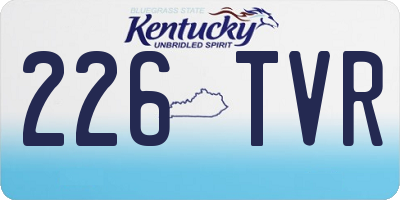 KY license plate 226TVR