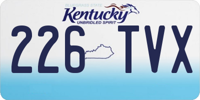KY license plate 226TVX