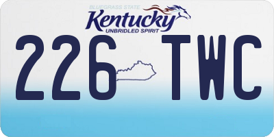 KY license plate 226TWC