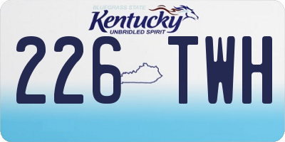 KY license plate 226TWH
