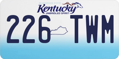 KY license plate 226TWM