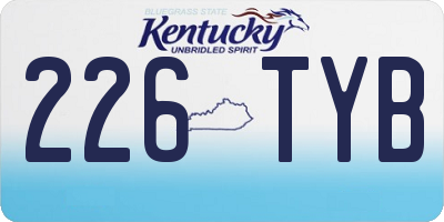 KY license plate 226TYB