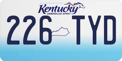 KY license plate 226TYD