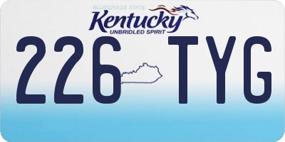 KY license plate 226TYG