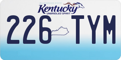 KY license plate 226TYM