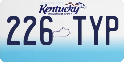 KY license plate 226TYP