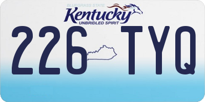 KY license plate 226TYQ