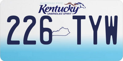 KY license plate 226TYW