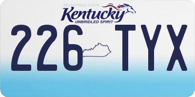 KY license plate 226TYX