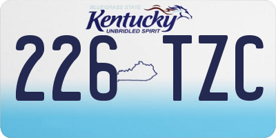 KY license plate 226TZC