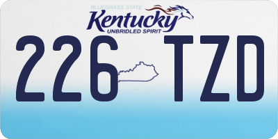KY license plate 226TZD