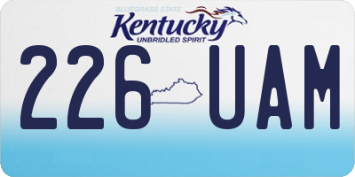 KY license plate 226UAM