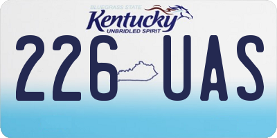 KY license plate 226UAS