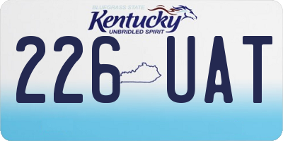 KY license plate 226UAT