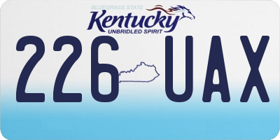 KY license plate 226UAX