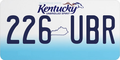 KY license plate 226UBR