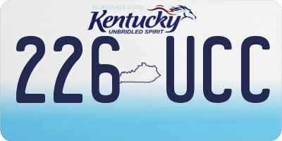 KY license plate 226UCC